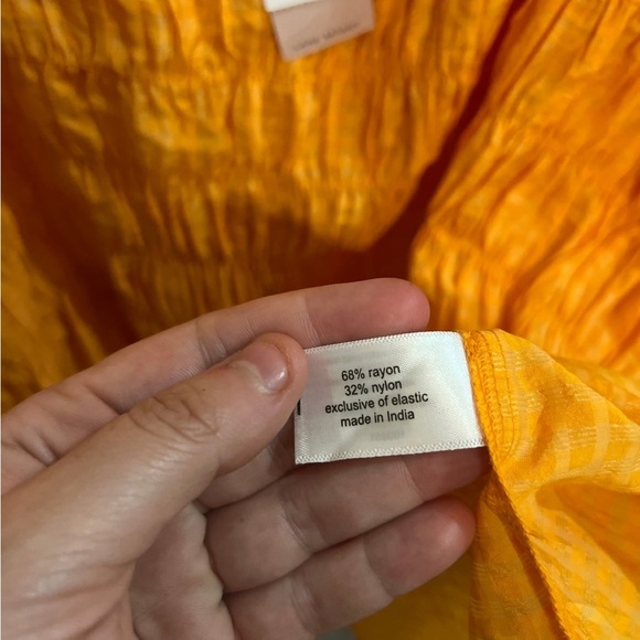 Lane Bryant Bright Orange Short Puffed Sleeve Blouse size 22 - Picture 4 of 6